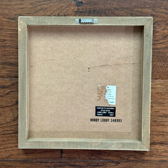 Hobby Lobby "Little Man Cave" Black / White MDF Wood Box 10x10 Wall/Table Decor - Picture 2 of 6